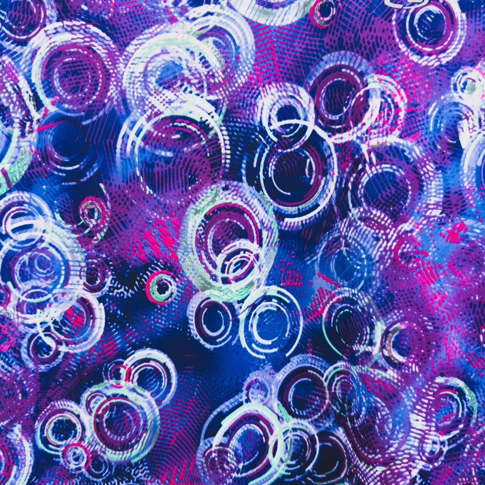 Champion Duo Dry Shirt Girls L 10-12 Purple‎ Blue Abstract Print Activewear Tee - Picture 5 of 5